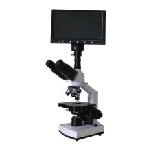 学生生物显微镜 高倍双目显微镜带屏可摄像观察科教显微镜带视频输出可接屏电脑显微镜 双目显微镜标配+不含屏