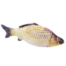憨憨宠 猫玩具鲫鱼鲤鱼仿真鱼猫咪用品 黄鱼小号20cm