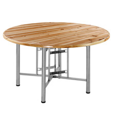 简易现代简约实木杉木大圆桌面家用酒店饭店10人餐桌折叠吃饭桌子 1.4米杉木3.0厘米厚（8-10人）