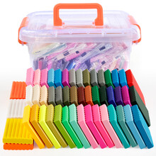 橡皮泥粘土儿童学生软陶泥 套装软陶土手工制作diy彩陶泥儿童节礼物 24色20克+工具14件套（收纳盒）