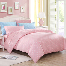 亲亲购 新疆棉全棉加厚磨毛被套单件 纯棉被罩 纯色波点磨毛厚被罩加厚被套单件 绒绒的很暖和 冬天用 粉亲亲 被套240x230cm (适合1.8米/2米床)