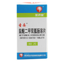 圣济堂  圣妥盐酸二甲双胍肠溶片 0.25g*48片RX 1盒装