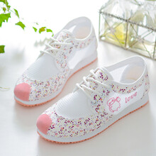 巴布旗 11到12岁大童女鞋5小学生6春秋季7女孩子8女童帆布鞋9儿童10板鞋4 粉红色 34码