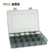 德国麦思德（masterproof）全新料组合式元件盒螺丝钉零件盒家用五金工具收纳盒塑料工具盒 18格可拆收纳盒