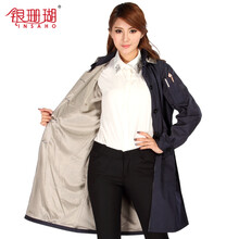 银珊瑚防辐射工作服工装 防电磁波辐射大褂 外金属纤维+银纤维 防护服SHD004 藏蓝色 女款 L