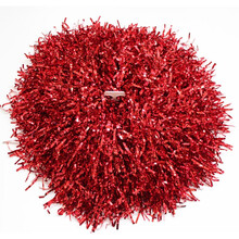 欢乐派对 儿童节学校运动会啦啦花拉拉队用品加油助威道具广场舞啦啦操彩球拉拉队手摇花大号啦啦花100克 100克指环红色