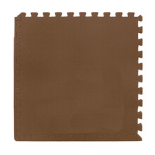 子依 无味EVA十字纹泡沫地垫 儿童拼接防滑防摔彩色垫子 家用客厅卧室宝宝学步爬行垫 深咖色 60*60*1.2cm(1片价)