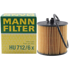 曼牌(MANNFILTER)机油滤清器机滤机油滤芯HU712/6x适用朗逸/POLO/劲情劲取/明锐/晶锐/奥迪A3/帕萨特高尔夫