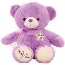泰迪熊公仔1.6米抱抱熊毛绒玩具布娃娃送女生大熊猫公仔可爱睡觉抱女孩玩偶生日礼物送女友 薰衣草熊 80厘米 【送玫瑰花】