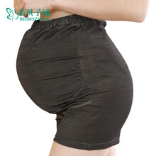 蓓贝子涵防辐射服孕妇装彩银肚兜防辐射内裤内穿四季 防辐射平角裤-银黑 XXL