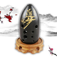 琴兹（Qin Ci） 埙乐器黑陶古埙追乐陶埙笔桶笔筒埙十10孔双腔演奏款F调熏G勋 追梦 笔筒埙G调 十孔