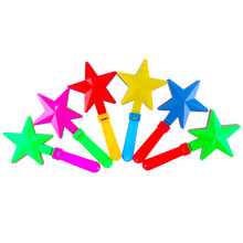 SunNovelty 五角星拍手器 桃心手拍 鼓掌器 拍手板 助威道具 球迷用品 比赛道具爱心巴巴掌 五角星普通手柄混色10个装