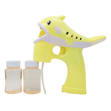 儿童玩具户外手动大号西洋剑大泡小泡吹泡泡棒机枪浓缩液（38厘米多种款式随机发货） 电动海豚泡泡枪-黄 电池自备