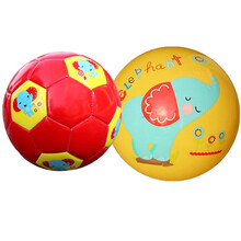 费雪足球儿童加厚幼儿园宝宝训练球运动玩具皮球充气拍拍球玩具 18cm足球+9寸黄象