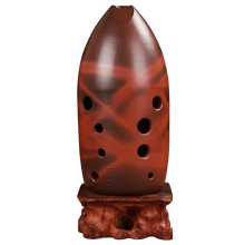 七星埙 十孔双腔笔筒红陶 学生初学者 成人入门演奏 埙 民族乐器 F调