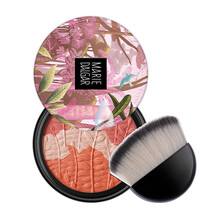 玛丽黛佳（MARIE DALGAR） 腮红裸妆花瓣气垫胭脂膏盘粉防水初学者橘色彩妆 元气风动三色腮红#04阳光橘