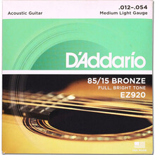 达达里奥D'Addario  EJ16 EZ920 900  10民谣木吉他琴弦 真空包装 EZ920（12-54黄铜）