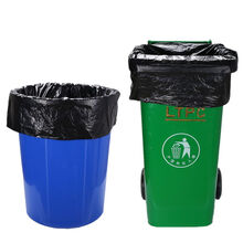 淇沃 大号垃圾袋加厚黑色塑料袋大码环保袋批发物业酒店大垃圾袋 56宽*65长 2.5S加厚50只家用提水桶用