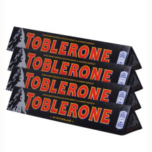 Toblerone 瑞士三角 进口蜂蜜扁桃仁黑巧克力100g*4条  进口巧克力零食