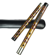 正音堂横笛笛子乐器专业演奏竹笛 演奏双接白铜苦竹G调新款