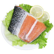 聚福鲜 挪威冷冻三文鱼尾肉（大西洋鲑） 200g 鱼尾巴肉 边角料鱼杂