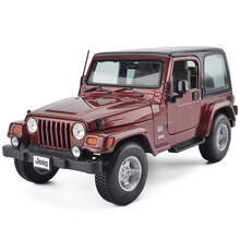 美驰图Maisto1:18吉普木马人罗宾汉 SUV越野车仿真合金汽车模型 静态车模 玩具礼品收藏摆件 吉普木马人 酒红色 硬顶