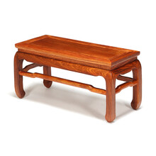 木果果木 红木家具非洲花梨（学名刺猬紫檀） 鼓腿彭牙方凳 中式实木琴凳长凳换鞋凳高餐凳实木矮凳摆物架 长凳(换鞋凳)（34.5cm高）