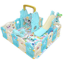 儿童滑梯室内家用小型秋千组合宝宝游乐场家庭小孩滑滑梯玩具 米蓝4平方E款