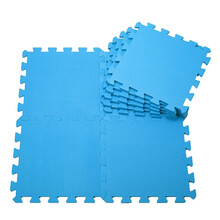 明德儿童泡沫地垫 婴儿爬爬垫宝宝爬行垫 拼接垫子 数字字母交通动物水果拼图垫 蓝色小素面1片价( 送边条)(9片为一包) 31.5*31.5*1cm