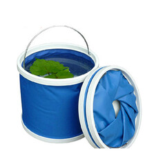 那卡 多功能车用洗车水桶11L 折叠伸缩桶户外钓鱼桶便携套装 置物桶加厚水桶汽车用品