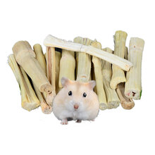 【跑来跑去】仓鼠苹果枝咬木甜蔗甜竹荷兰猪仓鼠龙猫兔兔金丝熊用品磨牙棒仓鼠磨牙棒宠物用品 买10根送3根（13根）
