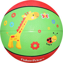 费雪(Fisher-Price)玩具球17cm 卡通小皮球拍拍球幼儿园篮球女男孩 长颈鹿绿色F0515-1