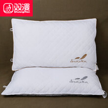 双漫荞麦枕头荞麦皮枕头颈椎荞麦壳护颈枕枕芯成人荞麦枕 【常规棉】灰色边 成人款45*72甜荞枕