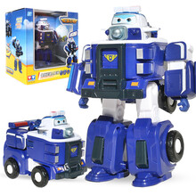 奥迪双钻 超级飞侠玩具超级宠物装备磁力变形合体机器人机甲载具全套装 Q版机器人套装-包警长