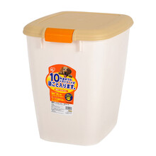 爱丽思狗粮储粮罐宠物猫粮储粮桶猫粮狗粮桶密封防潮收纳保鲜盒子 储粮桶10kg（黄）