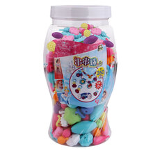 迪士尼公主串串珠手链波普珠儿童DIY玩具动手串珠益智玩具学生礼物过假日家家玩具 冰雪奇缘款-260颗瓶装