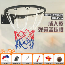标准篮球框挂式 户外篮球圈青少年篮球架室内篮筐儿童家用 承重360斤国标双弹簧款7kg黑