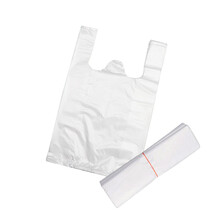 好悠慧 加厚黑色手提袋   黑色塑料袋背心袋购物袋   黑色垃圾袋 白色宽30CM高43CM（展开尺寸）