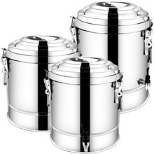 锐佳（RUIJIA）不锈钢商用保温桶奶茶桶开水桶咖啡豆浆果汁饮料桶带水龙头大容量 10L无龙头