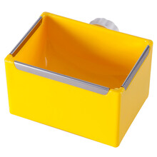 兔子用品食盆食盒固定兔食槽饲料盒料槽龙猫吃饭盆食物盆碗防扒 【黄色】 11×8×6.5cm