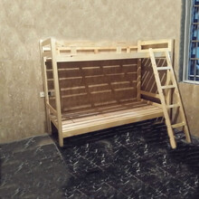 华宥实木床松木上下铺成人高低床学生宿舍员工上下床双层床 宽900mm*长2000mm