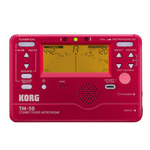 KORG 科音TM50 TM50C电木民谣吉他调音表贝司管乐提琴乐器通用 校音节拍器  正品多款 TM-50(红色)