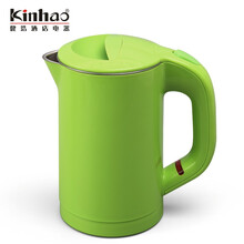 健浩KH825 连锁酒店旅行电热水壶迷你便携式小型进口小功率304不锈钢双层保温Kinhao全季同款 KH825绿色800W