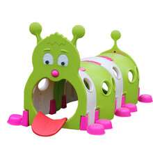 钻洞隧道玩具幼儿园游乐设备大型户外毛毛虫隧道室内宝宝爬行塑料钻洞玩具 绿色毛毛虫