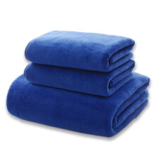 浩宝擦车毛巾磨绒加厚型洗车毛巾超细纤维擦玻璃吸水毛巾抹布洗车用品 蓝色 60*160CM（1条）