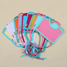 呼西贝 防水款系带口水巾 吸水围嘴 全棉口水巾 宝宝围兜 婴儿围嘴 1条颜色随机