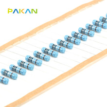PAKAN 2W金属膜电阻 1%精度 欧姆 五色环  电阻器2W 10R  (10只)