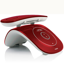 伟易达（Vtech） 2033 数字无绳蓝牙子母机欧式电话机家用办公有线座机健康手机伴侣 红色单机