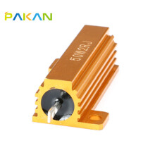 PAKAN  RX24黄金铝壳电阻  50W功率电阻 线绕固定电阻器 50W 2RJ 2欧姆 (1个)
