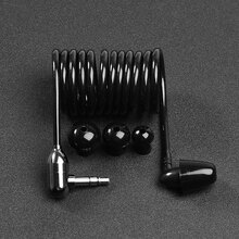 AYA艾亚二代防辐射耳机 空气导管耳机 真空螺旋管耳机 单耳单线单边耳机 伸缩弹簧透明入耳式耳机 3.5mm插头通用型-黑色 官方标配